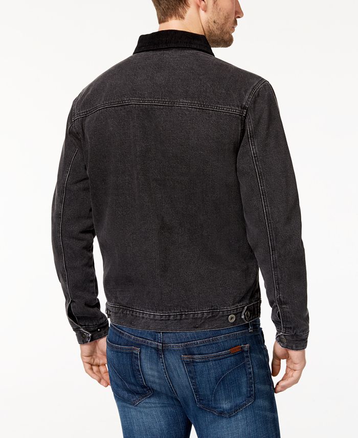 RVCA Men's Bando Black Denim Jacket & Reviews - Coats & Jackets - Men ...