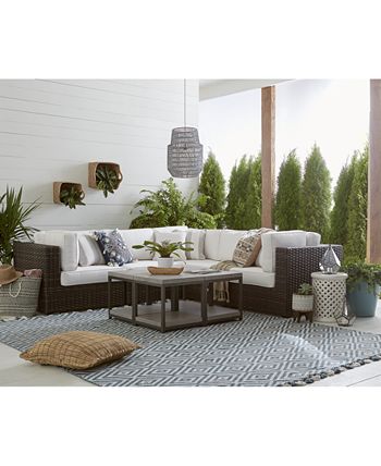 Furniture - Viewport Outdoor 8-Pc. Modular Seating Set (3 Corner Units, 4 Armless Units and 1 Ottoman)