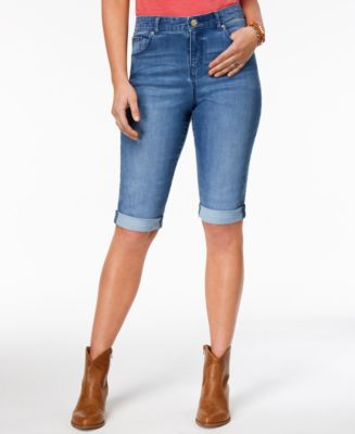 Style & Co Curvy Denim Bermuda Shorts, Created for Macy's - Macy's