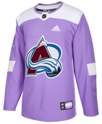 colorado avalanche hockey fights cancer jersey