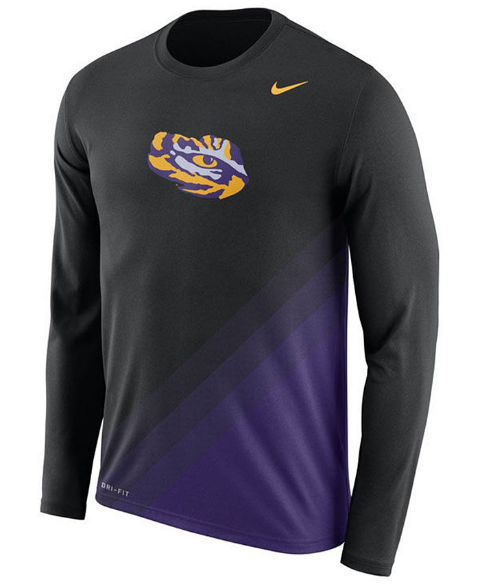 Nike Men's LSU Tigers Legend Sideline Long Sleeve T-Shirt - Macy's
