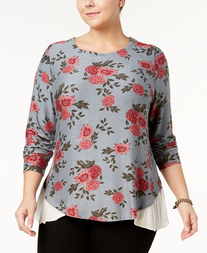 macy's style and co plus size tops