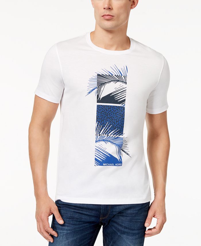 Michael Kors Men's Palm-Box Graphic-Print T-Shirt & Reviews - T-Shirts ...