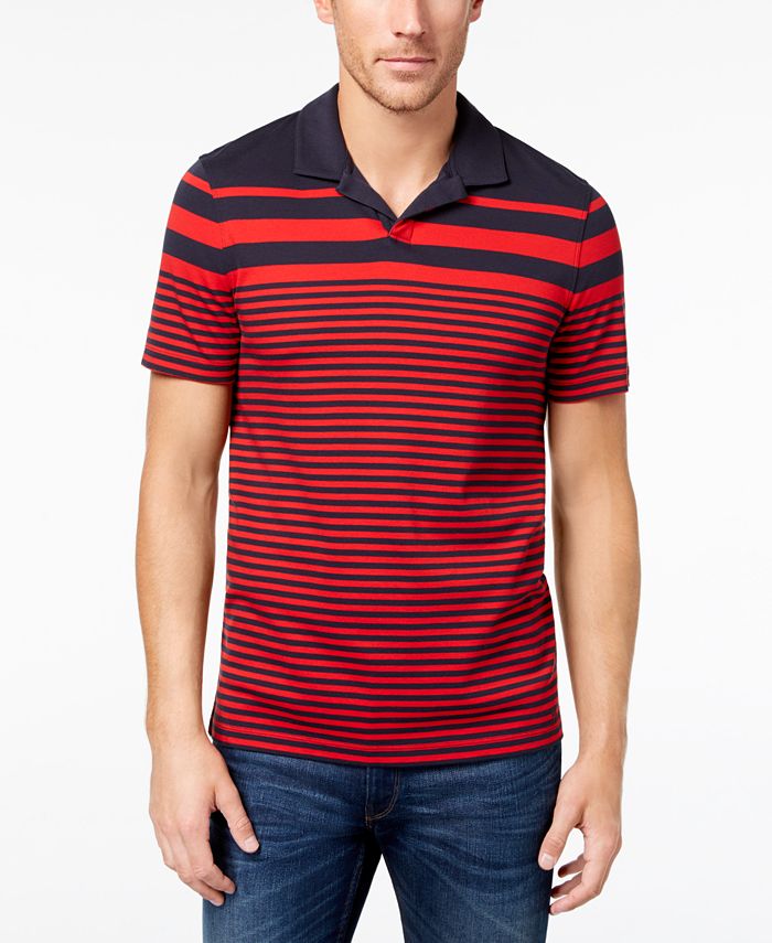 Michael Kors Men's Engineered Striped Polo Shirt - Macy's