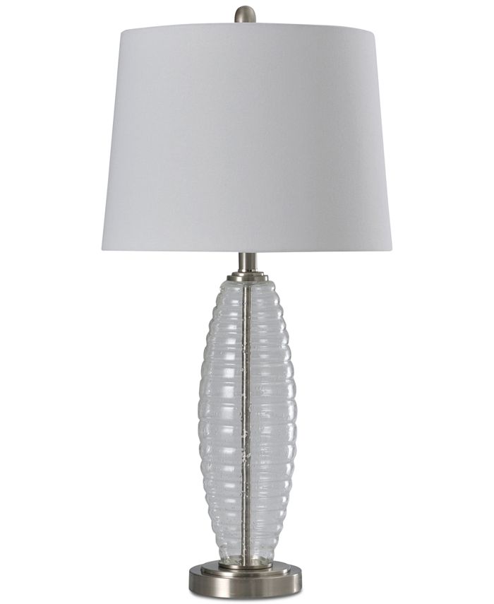StyleCraft Home Collection StyleCraft Ribbed Glass Table Lamp Macy's