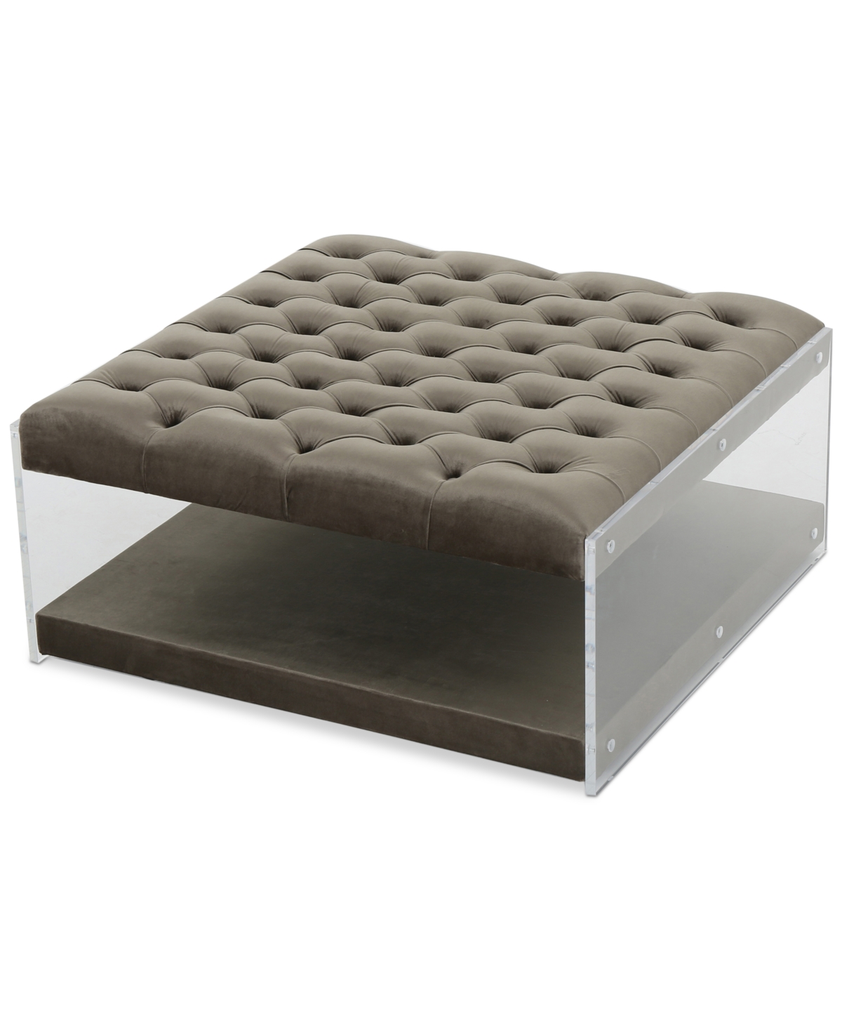 Noble House Stanten Square Ottoman In Grey