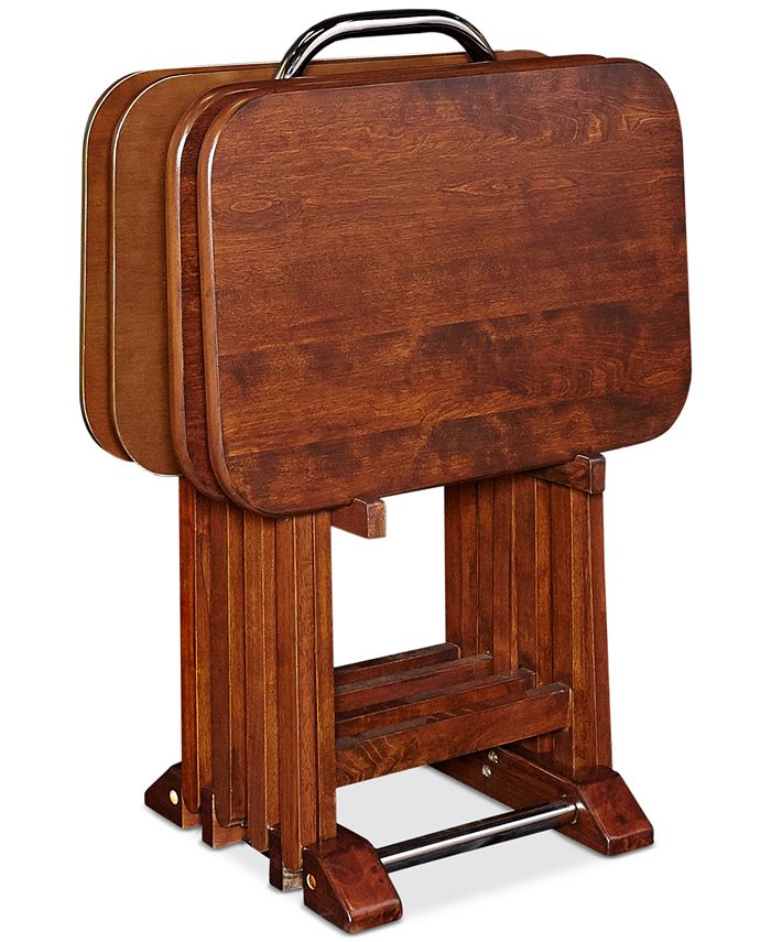 Furniture Burke Tray Tables 5Pc. Set, Quick Ship