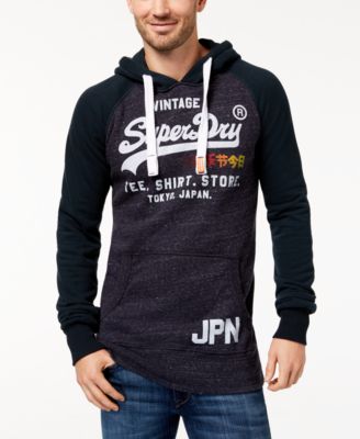 Superdry - Men's Shirt Shop Logo-Print Raglan-Sleeve Hoodie