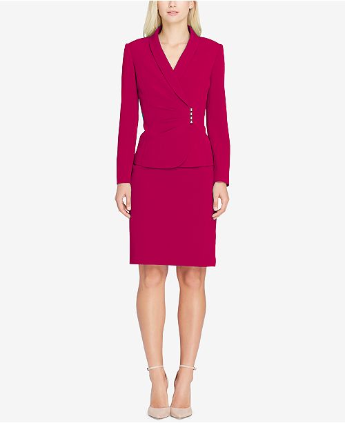 Tahari ASL Shawl-Collar Asymmetrical Skirt Suit & Reviews - Wear to Work - Women - Macy&#39;s