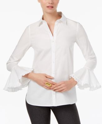 ECI - Ruffled Bell-Sleeve Shirt