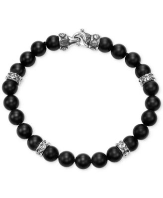 Scott Kay - Men's Onyx (8mm) Bracelet in Sterling Silver