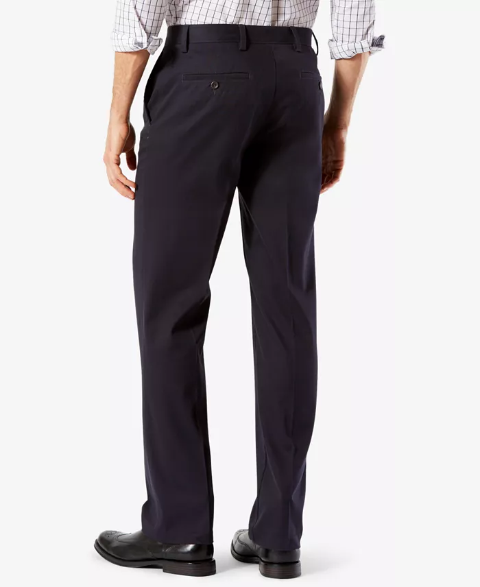 Men's Easy Straight Fit Khaki Stretch Pants - thumbnail 2