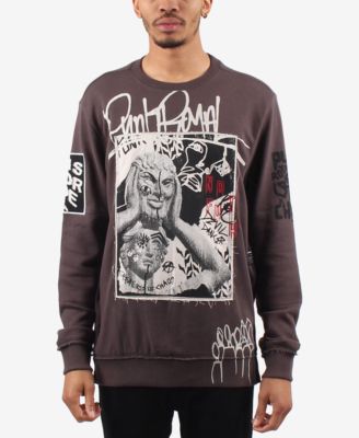 Punk Royal - Men's Graphic-Print Patch Destroyed Sweater