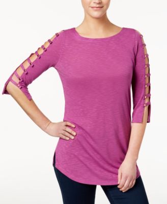 Love Scarlett - Petite Ladder-Sleeve T-Shirt