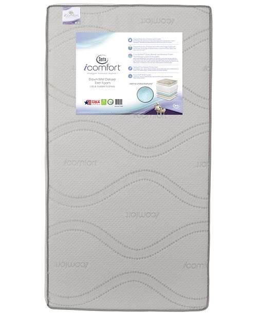 Beautyrest Serta Icomfort Dawn Mist Delux Crib Toddler Mattress