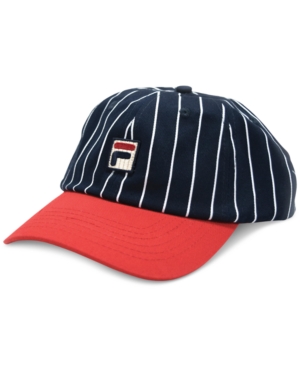 Fila Cotton Heritage Baseball Cap In Navy/Red | ModeSens