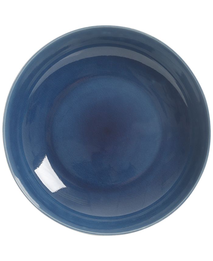 Gibson Laurie Gates Gibson Elite Reactive Glaze Blue Pasta Bowl