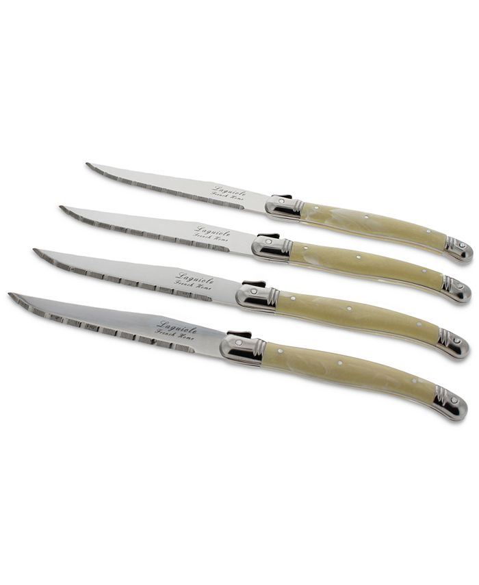 French Home Laguiole Faux Yellow Ivory Steak Knives, Set of 4 & Reviews