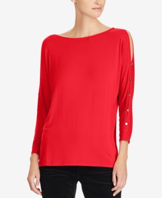 Lauren Ralph Lauren - Cold-Shoulder Boat-Neck Top