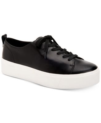 calvin klein leather platform trainers