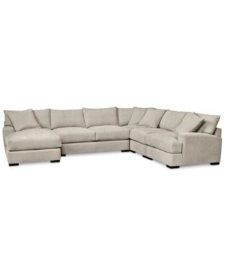 CLOSEOUT! Rhyder 5-Pc. Fabric Sectional Sofa with Chaise, Created for Macy's