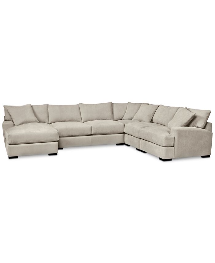 Furniture Rhyder 5Pc. Fabric Sectional Sofa with Chaise, Created for