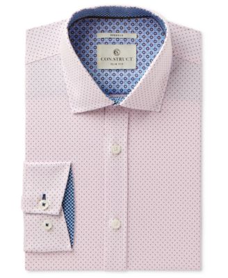 green emerald velvet dress Pink Slim Fit Stretch Dress Shirt – Rome's Tuxedos & Suits main image 1