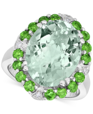 image of Multi-Gemstone (9 ct. t.w.) & Diamond Accent Statement Ring in Sterling Silver