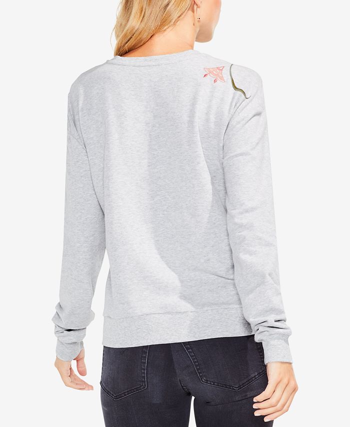 Vince Camuto Floral-Embroidered Sweatshirt & Reviews - Tops - Women ...