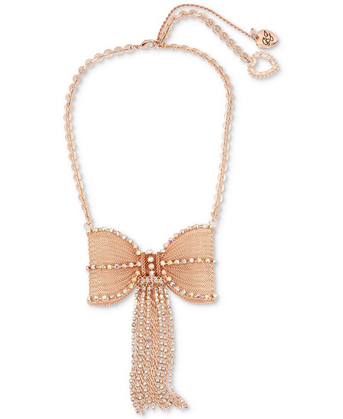 Betsey johnson cheap mesh bow necklace