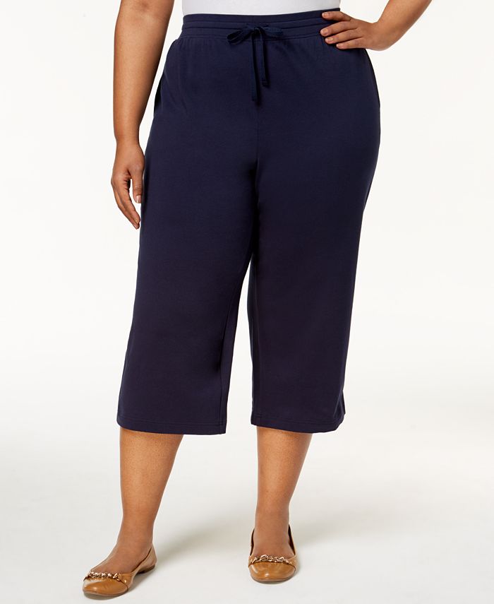 Karen Scott Plus Size Knit Capri Pants, Created for Macy's - Macy's