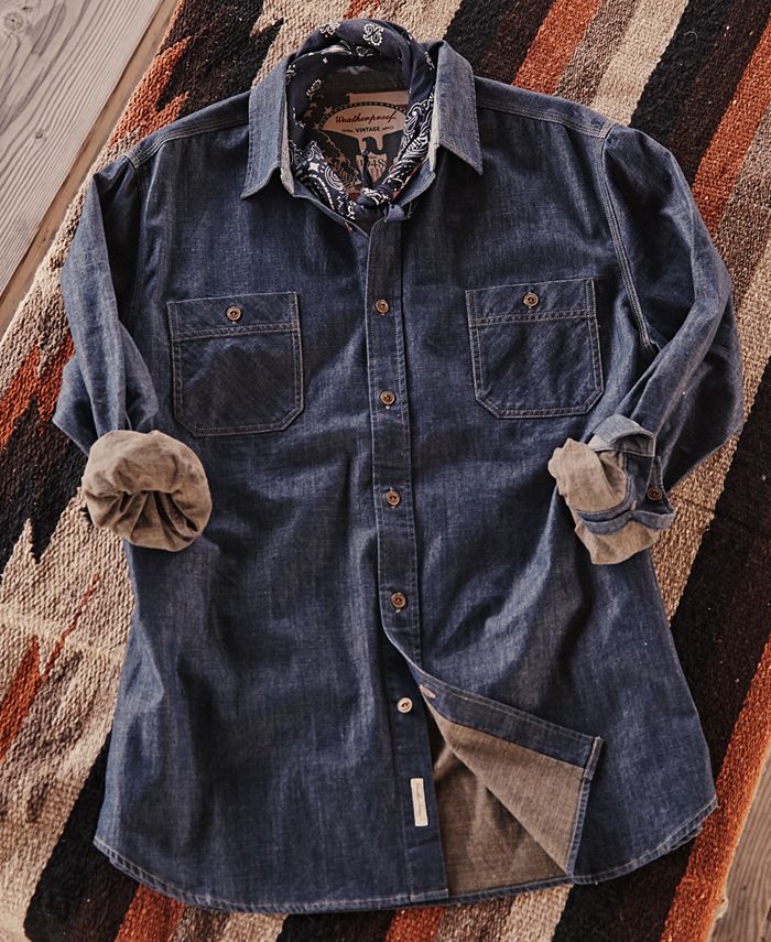 Weatherproof Vintage Men's Indigo Denim Shirt Macy's