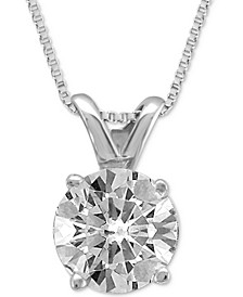 Diamond Solitaire Pendant Necklace (3/4 ct. t.w.)