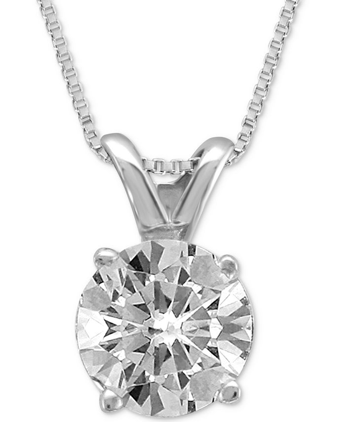 Macy s Diamond Solitaire Pendant Necklace 3 4 ct. t.w. Macy s