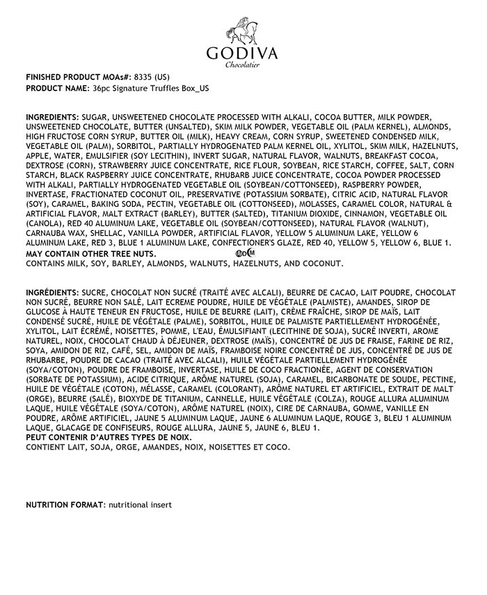 Godiva 36Piece Signature Truffle Gift Box Macy's
