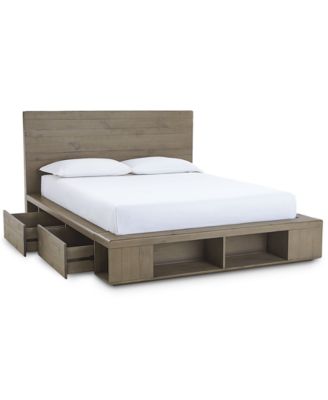 Furniture Brandon Storage King Platform, King Bed Frame With Shelves
