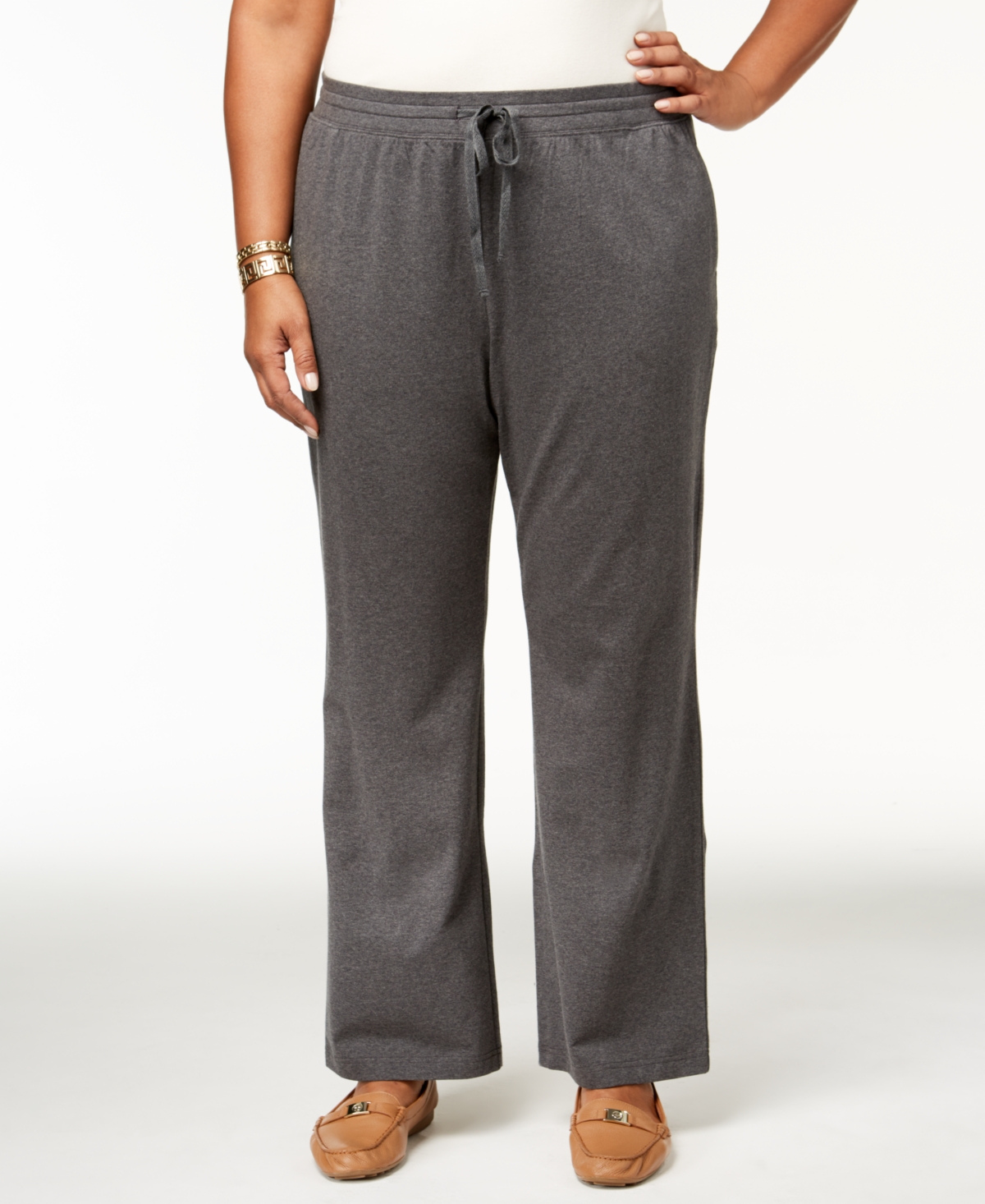 Karen Scott Plus Size Knit Drawstring Pants Created for Macy s Smart Closet