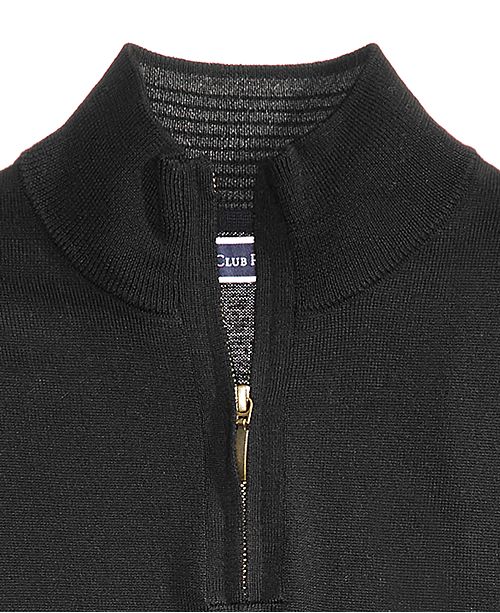 Club Room Men's Quarter-Zip Merino Performance Sweater, Created for ...