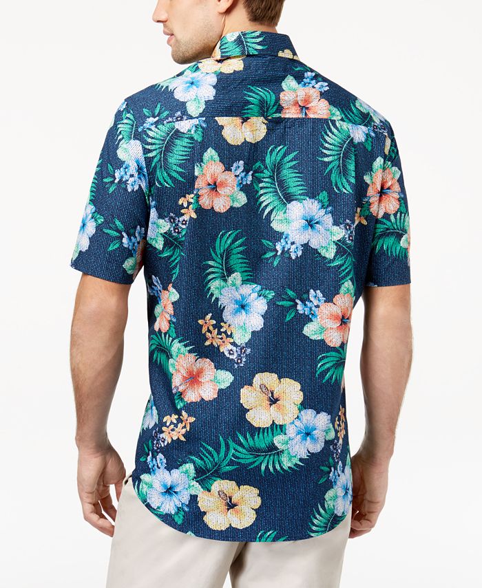 Club Room Men's Hibiscus-Print Shirt, Created for Macy's & Reviews ...