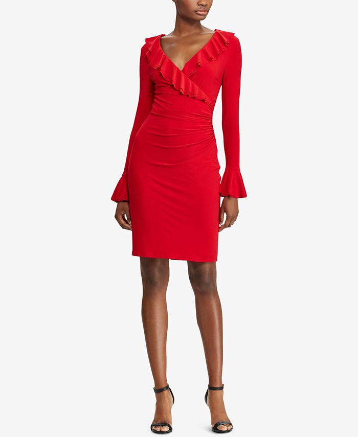 Lauren Ralph Lauren Plus Size Ruffled Sheath Dress Created For Macys Macys 0362