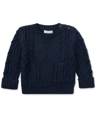 ralph lauren baby cable knit sweater