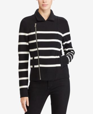 lauren ralph lauren asymmetrical zip jacket