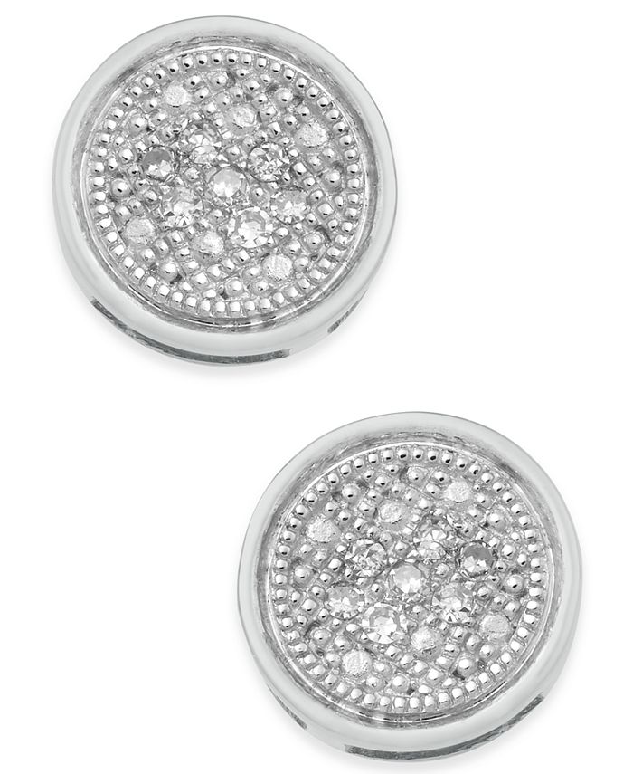 Macy's Diamond Accent Button Stud Earrings Macy's