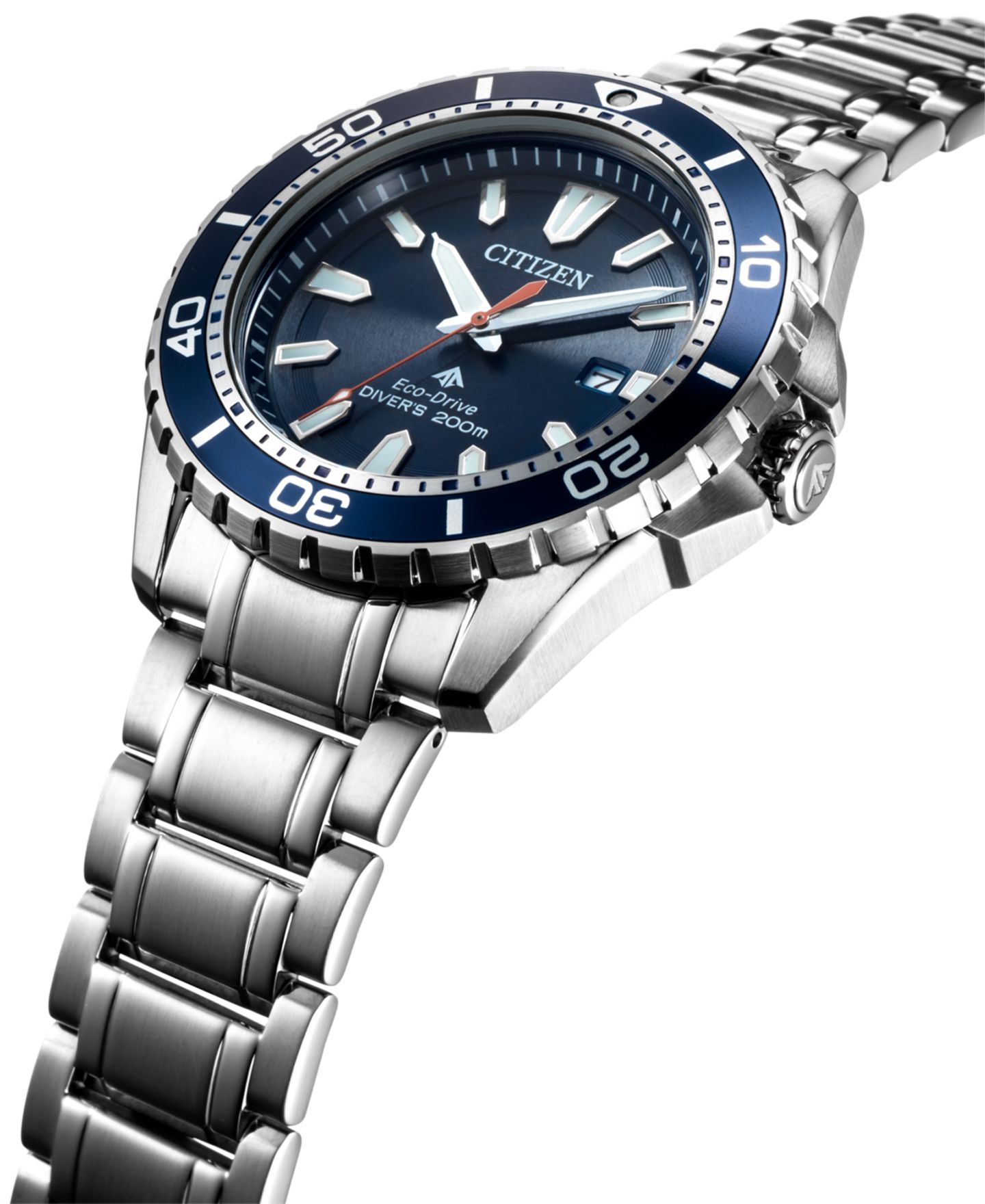 Мужские часы Citizen Eco-Drive Promaster Diver Stainless Steel Bracelet Watch 44mm — фото 7