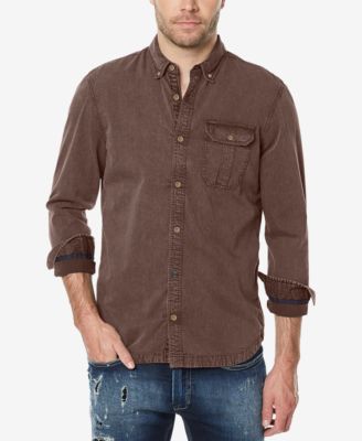 Buffalo David Bitton - Men's Long-Sleeve Single-Pocket Shirt