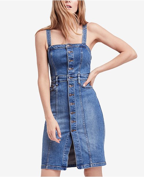 Free People Sleeveless Denim Dress Reviews Dresses Juniors