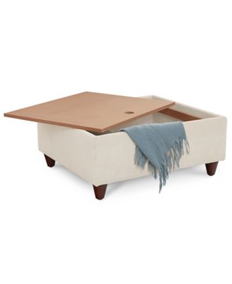 Lidia 82" Fabric 2-Pc. Reversible Chaise Sectional Sofa with Storage Ottoman, Created for Macy's