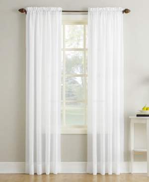 No. 918 Crushed Sheer Voile 51" X 95" Curtain Panel In White