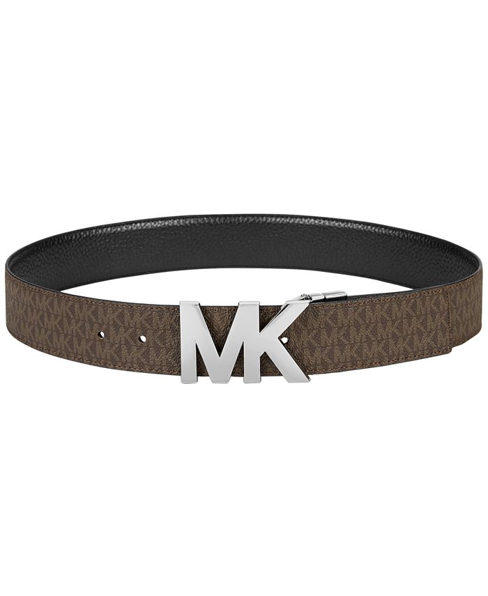 Michael Kors Reversible Signature Plaque Belt - Macy's