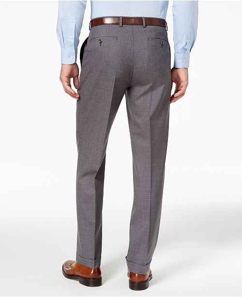 Lauren Ralph Lauren 100% Wool Double-Reverse Pleated Dress Pants & Reviews - Pants - Men - Macy's